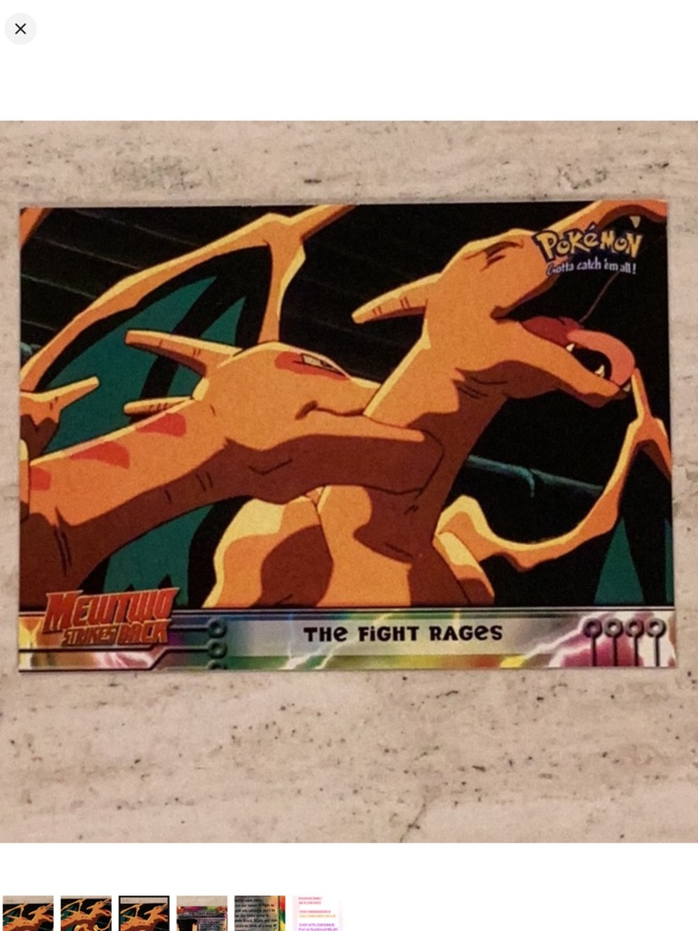 Charizard Topps 1999 Pokemon First Movie Edition 35 The Fight Rages #35 Card
